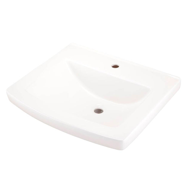 Gerber Plumbing - Burr Ridge 24'' Ped Top Single Hole White - White