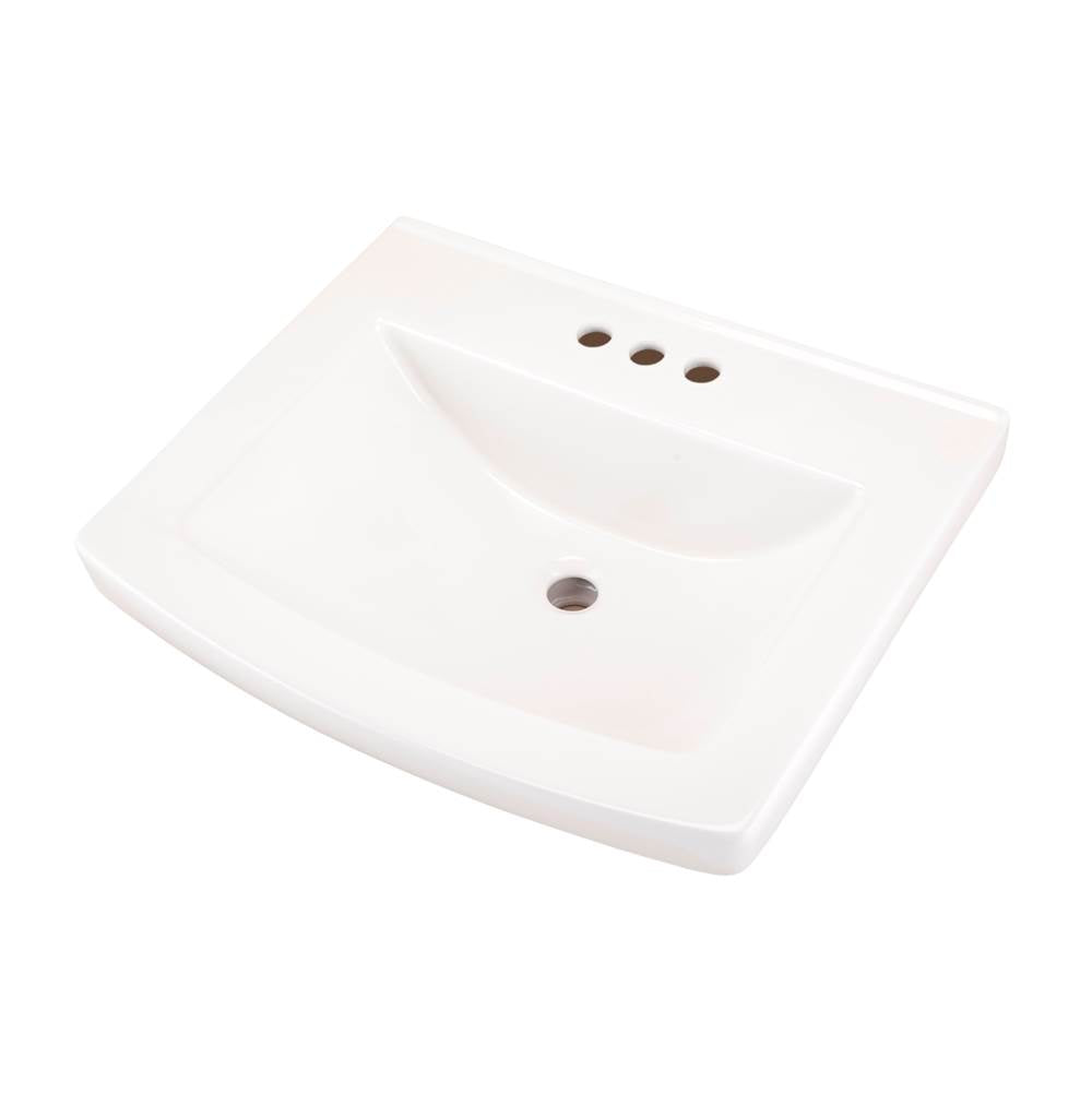 Gerber Plumbing - Burr Ridge 24'' Ped Top 4'' CC White - White