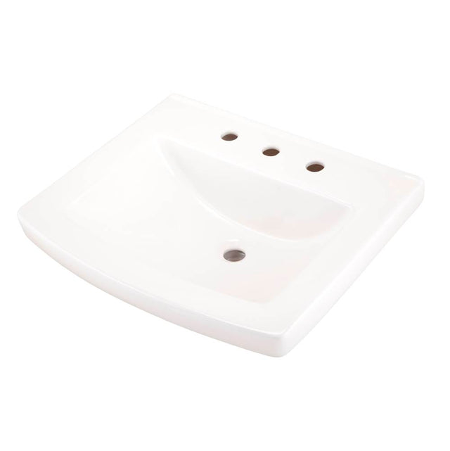 Gerber Plumbing - Burr Ridge 24'' Ped Top 8'' CC White - White