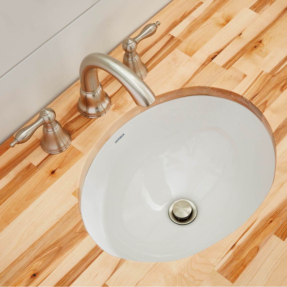 Luxoval Undercounter 15'' x 12'' Oval Lav White