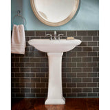 Logan Square Peitie 4''CC Ped Lav Combo: G0012555 Lav w/ G0029847 Ped White