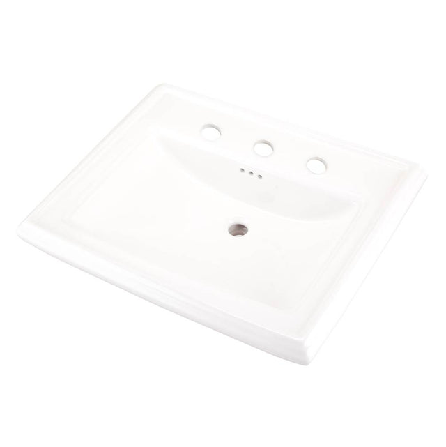Gerber Plumbing - Logan Square Standard Ped Lav 27.38''x21.25'' 8''CC White - White