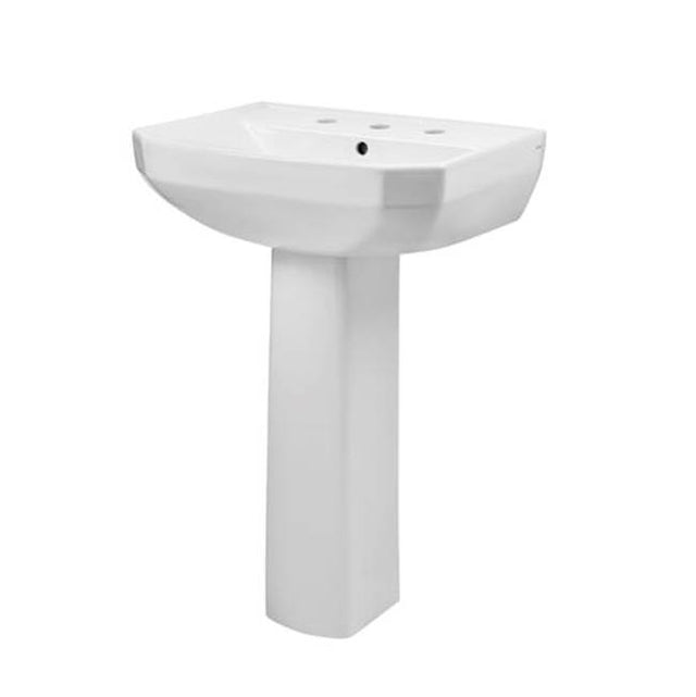 Gerber Plumbing - Viper Petite 8''CC Ped Lav Combo: G0013568 Lav w/ G0029834 Ped White - White