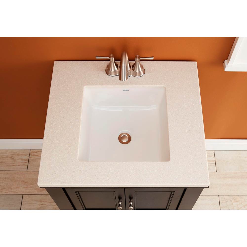Wicker Park Undercounter Lavatory 16'' x 16'' Square White