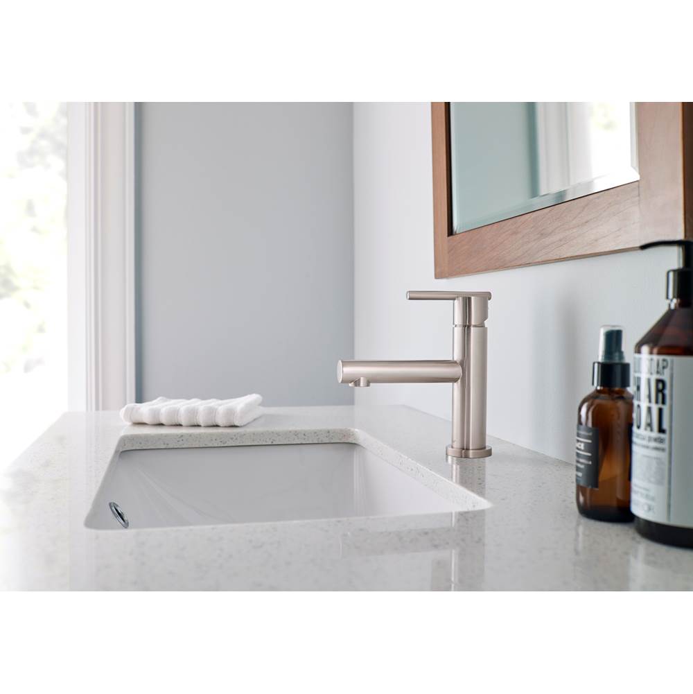 Parma Trim Line 1H Lavatory Faucet Single Hole Mount w/ Metal Touch Down Drain & Optional Deck Plate Included 1.2gpm Chrome