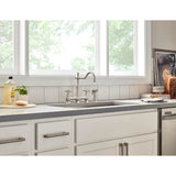 Opulence 2H Bridge Kitchen Faucet w/ Cross Handles w/ Spray 1.75gpm Chrome