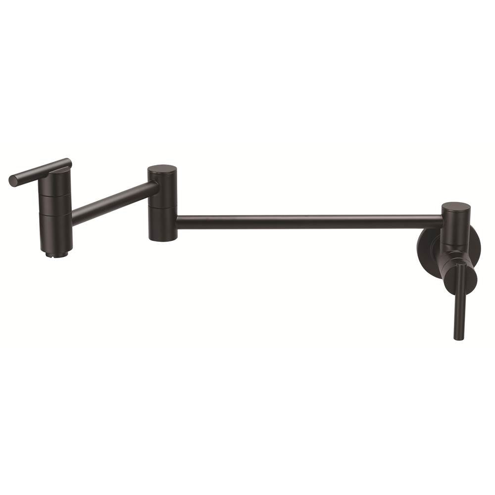 Gerber Plumbing - Parma Wall Mount Pot Filler 2.2gpm Satin Black - Satin Black