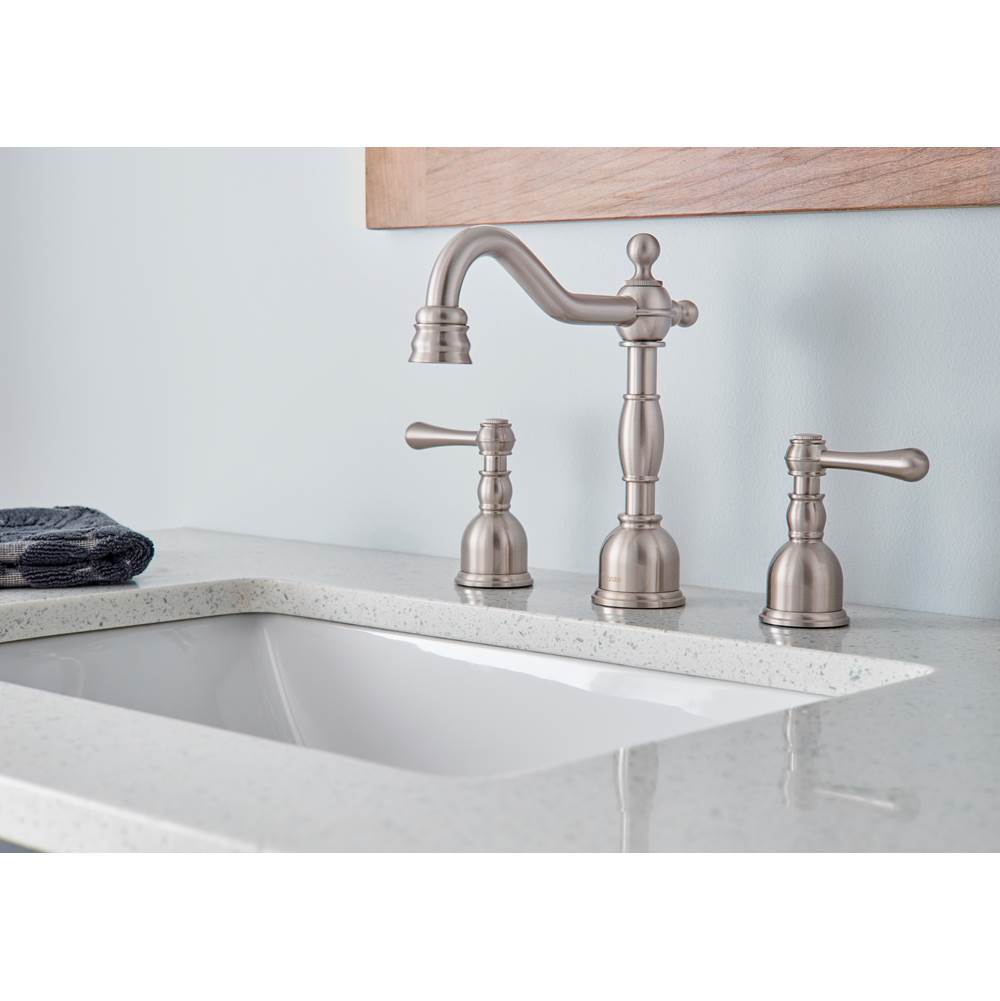 Opulence 2H Widespread Lavatory Faucet w/ Metal Touch Down Drain 1.2gpm Chrome