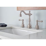 Opulence 2H Widespread Lavatory Faucet w/ Metal Touch Down Drain 1.2gpm Chrome