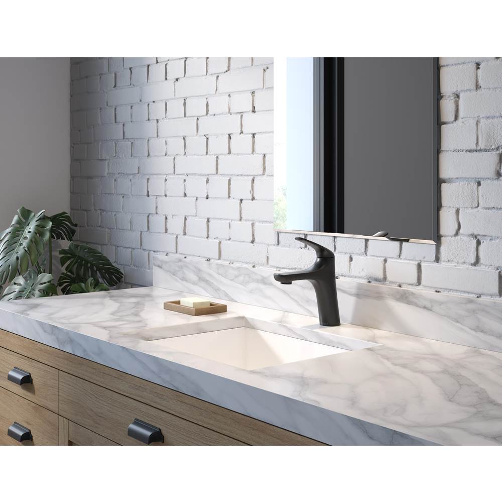 Lemora 1H Single Hole Mount Lavatory Faucet w/ Metal Touch-Down Drain 1.2gpm Chrome