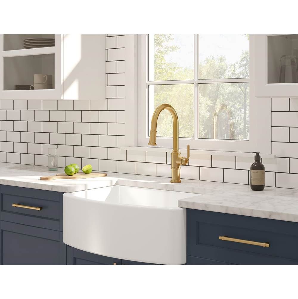 Kinzie 1H Pull-Down Kitchen Faucet w/ Snapback Retraction 1.75gpm Chrome