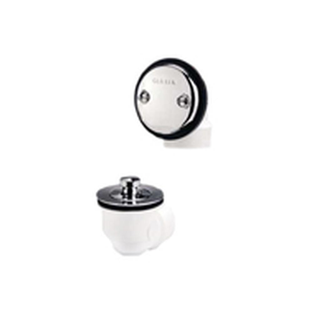 Gerber Plumbing - Gerber Classics Schedule 40 PVC Lift & Turn Drain Kit for Standard Tub with ''Clean Out Here'' Faceplate Chrome - Chrome