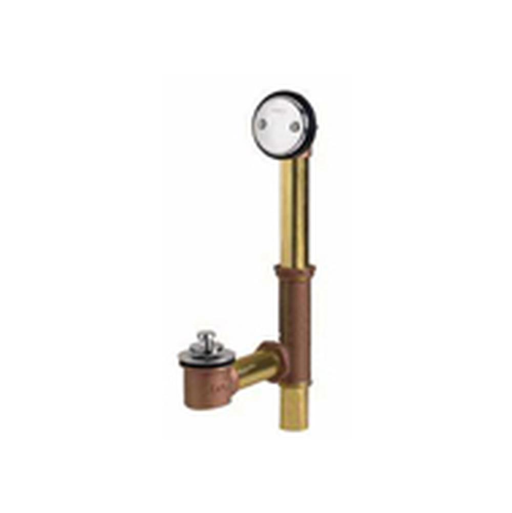 Gerber Plumbing - Gerber Classics Lift & Turn Fit-all 20 Gauge Drain for Standard Tub with Retaining Ring Chrome - Chrome