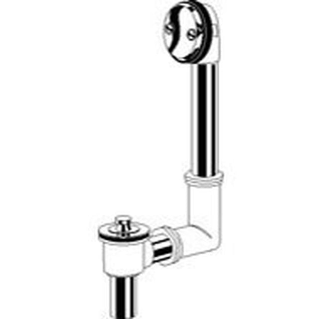 Gerber Plumbing - Gerber Classics Lift & Turn 20 Gauge Drain in Shoe for Standard Tub with ''Clean Out Here'' Faceplate Chrome - Chrome