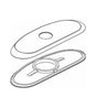 Gerber Plumbing - 4'' Cover Plate (With Pom Under) Chrome - Chrome