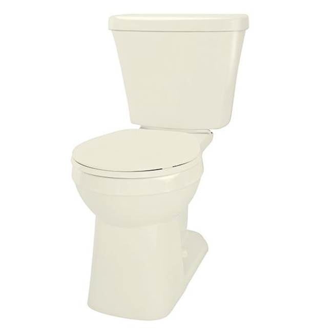 Elite 1.6gpf Simple CT ADA RF 10'' RI Combo: GAB21852 Bowl w/ GAL28895 Tank White