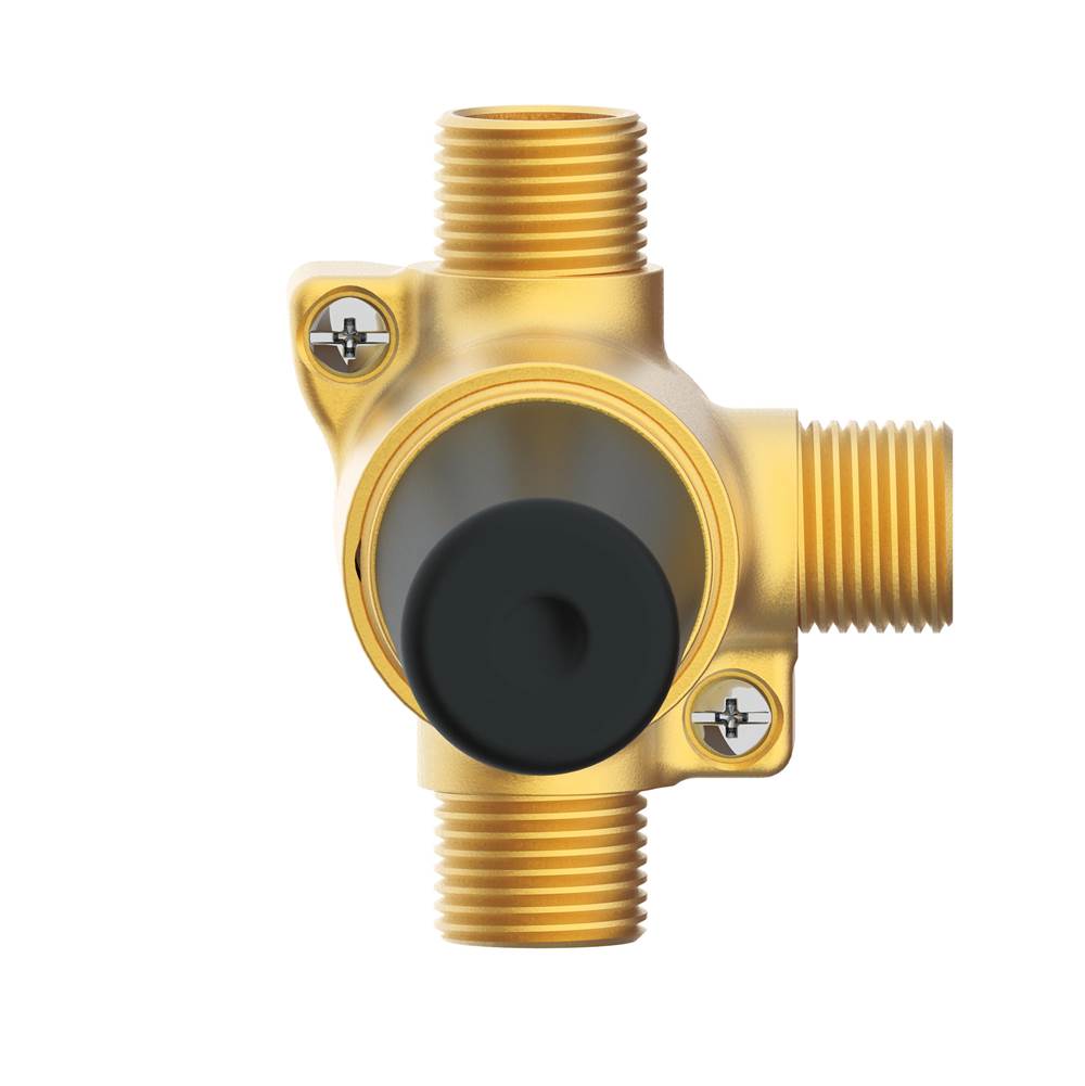Single Handle 1/2'' 3-Port/2-Outlet Diverter Valve 4 Position Valve (Pause/Individual/Shared)