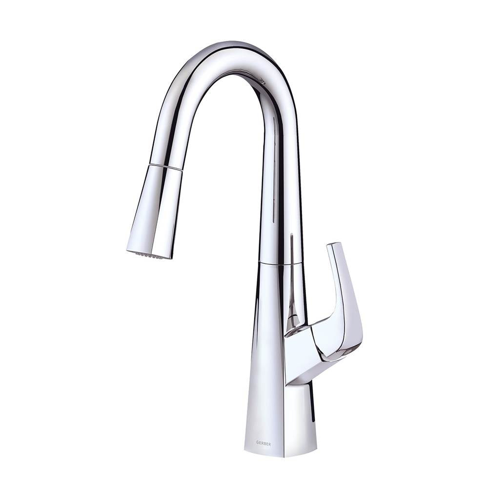 Gerber Plumbing - Vaughn 1H Pull-Down Prep Faucet 1.75gpm Chrome - Chrome
