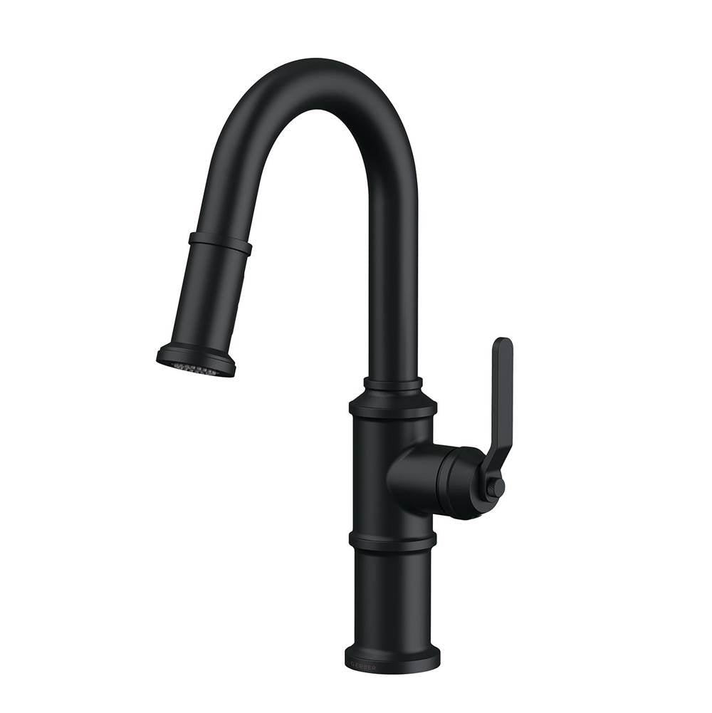 Gerber Plumbing - Kinzie 1H Pull-Down Prep Faucet 1.75gpm Satin Black - Satin Black