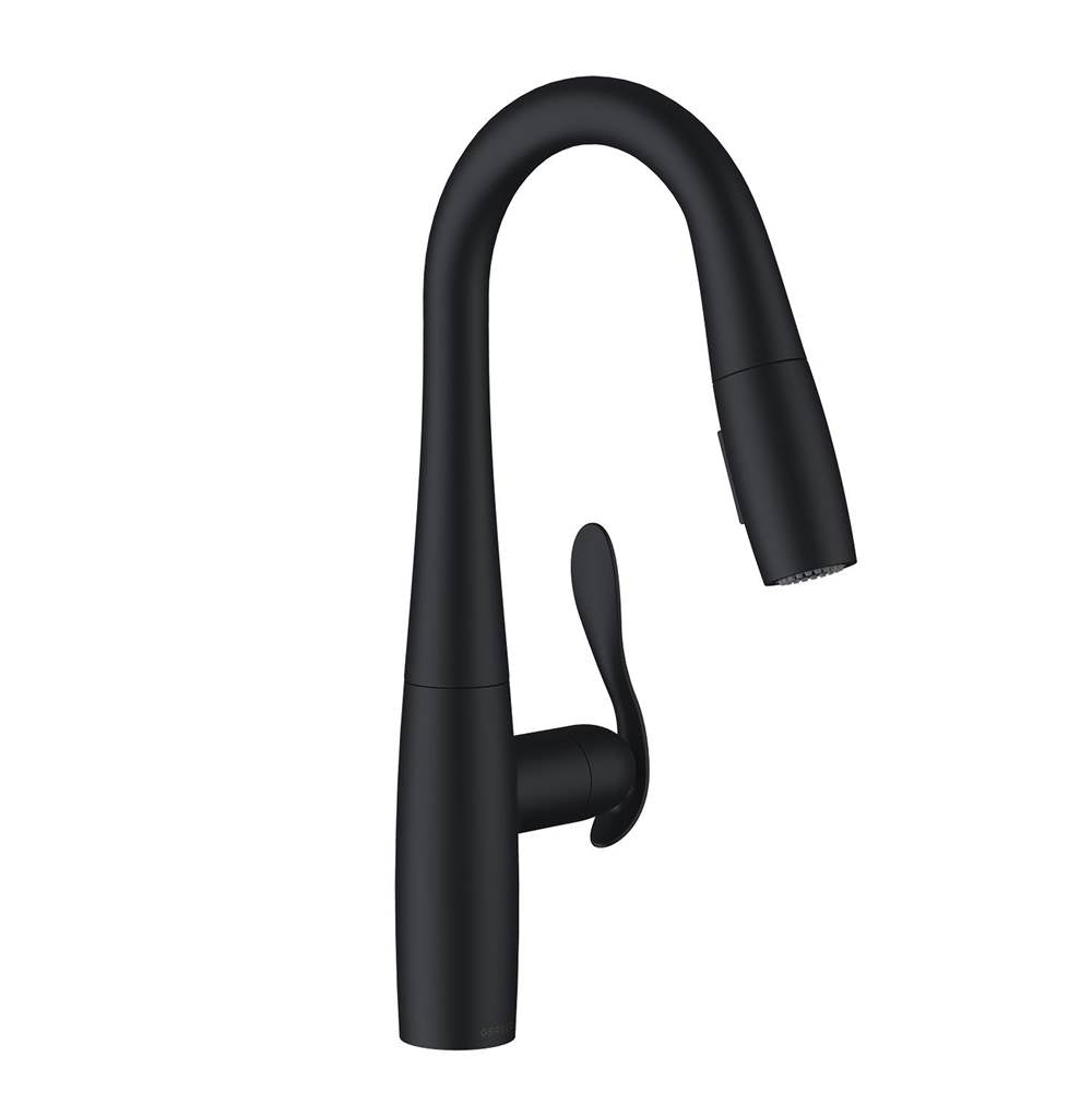 Selene 1H Pull-Down Prep Faucet w/ Snapback 1.75gpm Satin Black