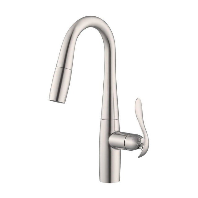 Gerber Plumbing - Selene 1H Pull-Down Prep Faucet w/ Snapback 1.75gpm Stainless Steel - Stainless Steel