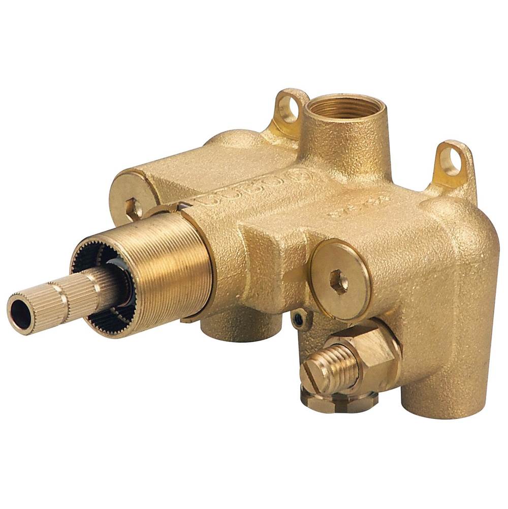 Gerber Plumbing - 1H 3/4'' Thermostatic Valve w/ Stops for Shower Systems - Rough Brass