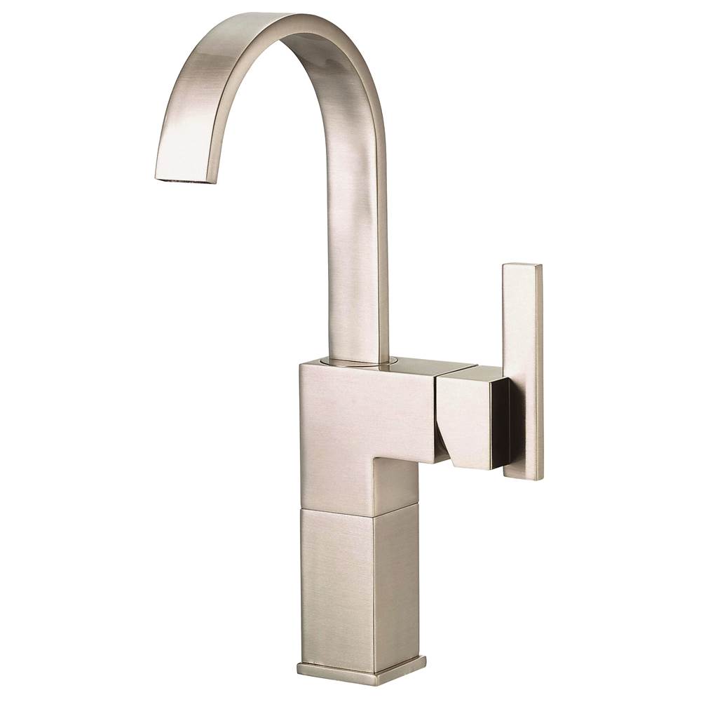 Gerber Plumbing - Sirius 1H Vessel Filler Single Hole Mount w/ Metal Grid Strainer 1.2gpm Brushed Nickel - Brushed Nickel