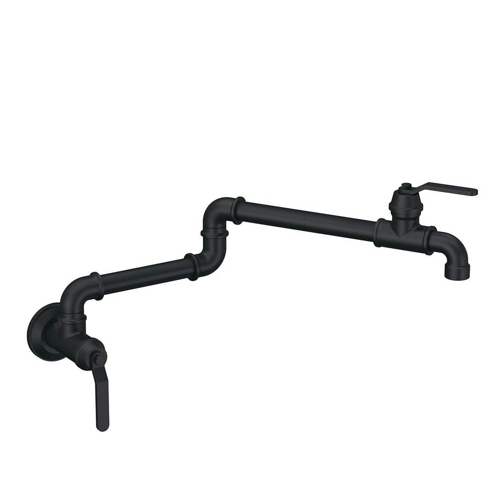 Gerber Plumbing - Kinzie Wall Mount Pot Filler 2.2gpm Satin Black - Satin Black