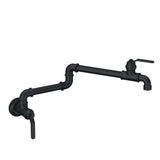 Gerber Plumbing - Kinzie Wall Mount Pot Filler 2.2gpm Satin Black - Satin Black