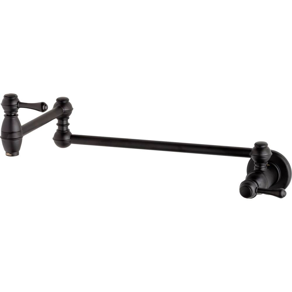 Gerber Plumbing - Opulence Wall Mount Pot Filler 2.2gpm Satin Black - Satin Black
