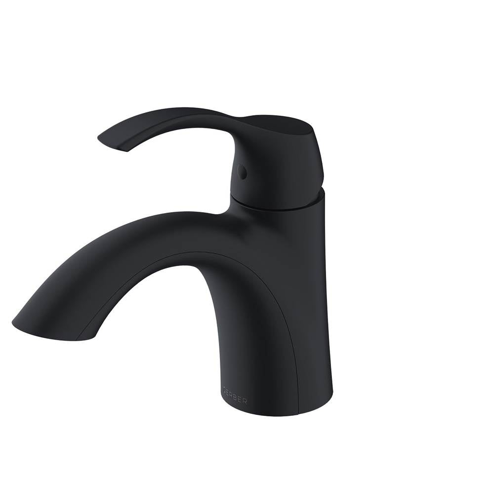 Gerber Plumbing - Antioch 1H Lavatory Faucet Single Hole Mount w/ 50/50 Touch Down Drain 1.2gpm Satin Black - Satin Black
