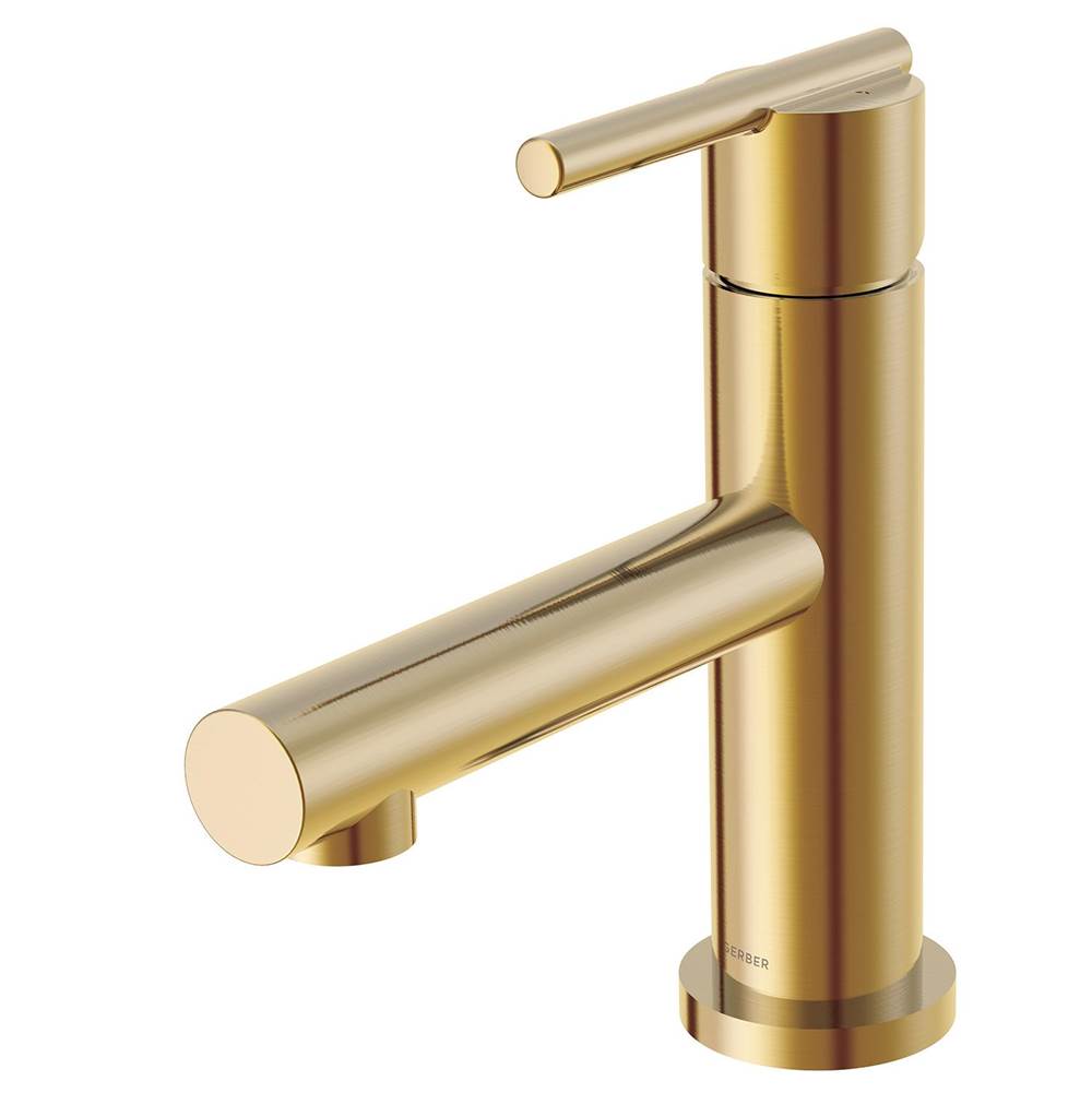 Gerber Plumbing - Parma Trim Line 1H Lavatory Faucet Single Hole Mount w/ Metal Touch Down Drain & Optional Deck Plate Included - Brushed Bronze