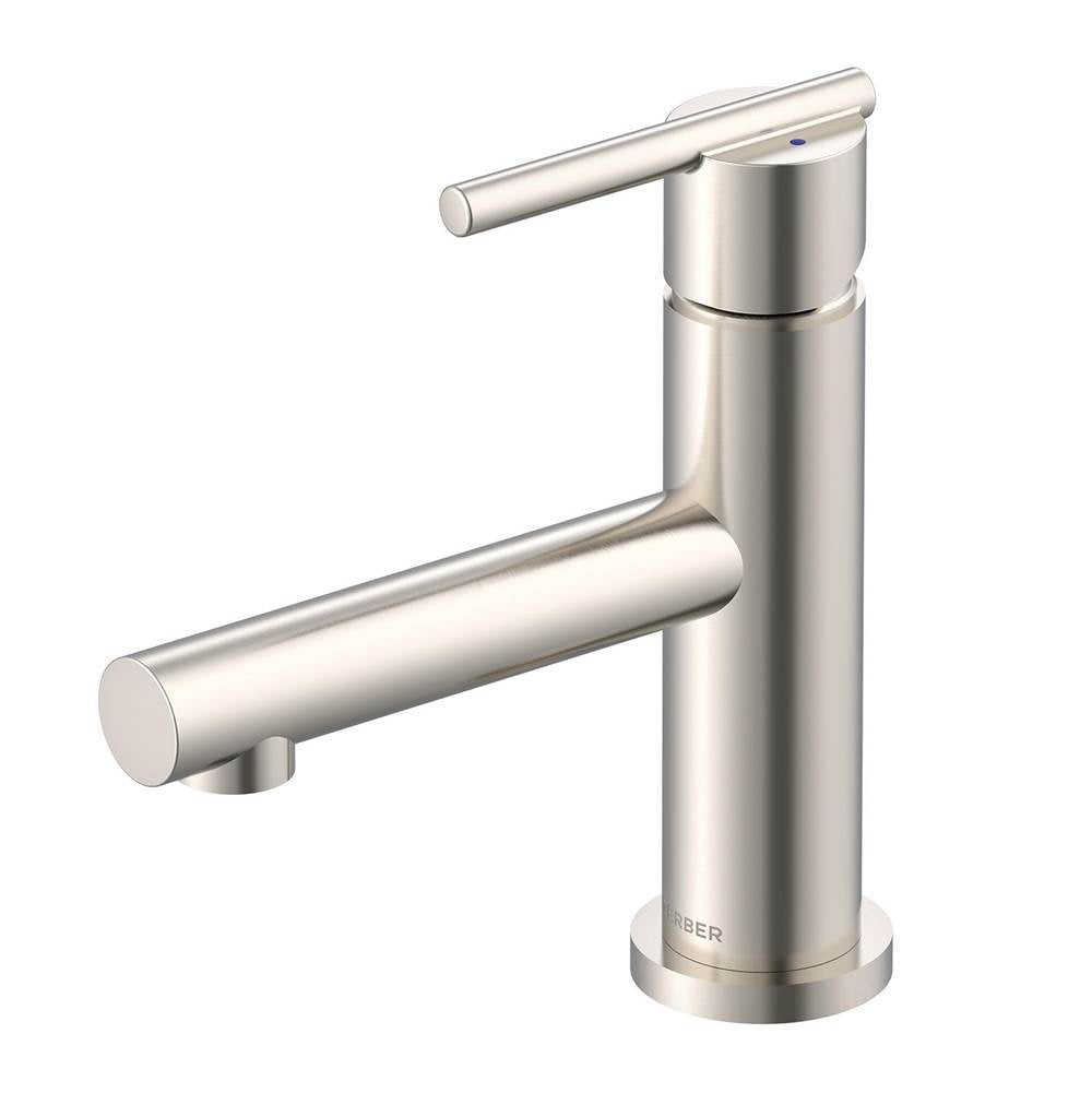 Gerber Plumbing - Parma Trim Line 1H Lavatory Faucet Single Hole Mount w/ Metal Touch Down Drain & Optional Deck Plate Included 1.2gpm Brushed Nickel - Brushed Nickel