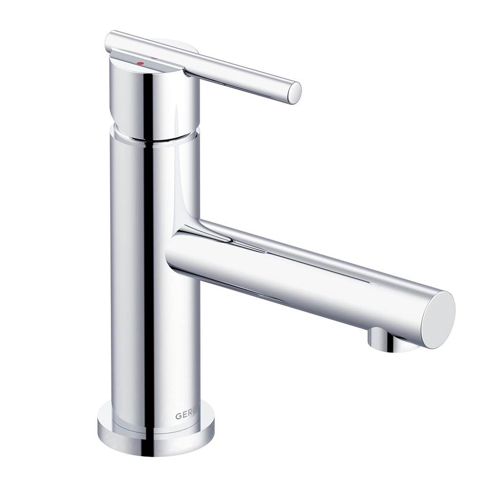 Parma Trim Line 1H Lavatory Faucet Single Hole Mount w/ Metal Touch Down Drain & Optional Deck Plate Included 1.2gpm Chrome