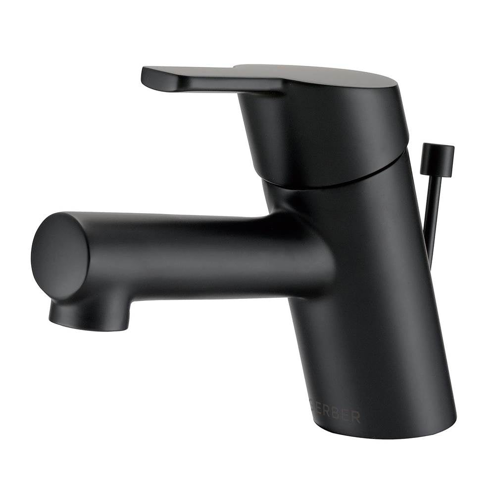Gerber Plumbing - Amalfi 1H Top Control Lavatory Faucet Single Hole w/ Metal Pop-Up Drain 1.2gpm Satin Black - Satin Black
