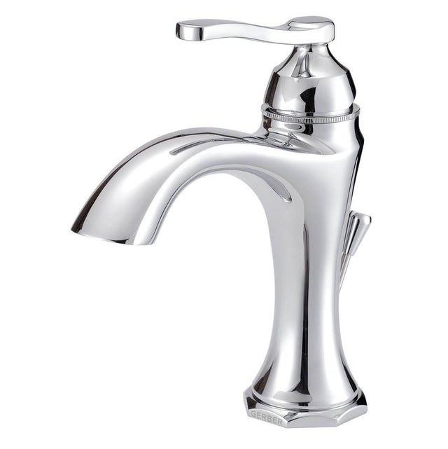 Gerber Plumbing - Draper 1H Lavatory Faucet Single Hole Mount w/ Metal Pop-Up Drain 1.2gpm Chrome - Chrome