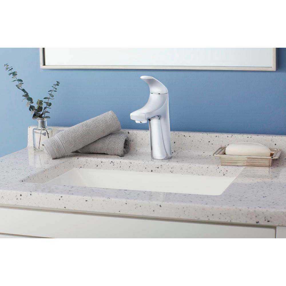 Lemora 1H Single Hole Mount Lavatory Faucet w/ Metal Touch-Down Drain 1.2gpm Chrome