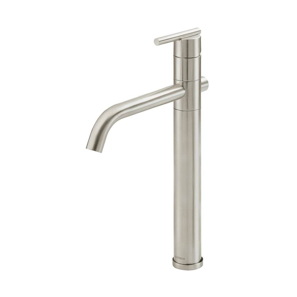 Gerber Plumbing - Parma 1H Vessel Filler Single Hole Mount w/ Metal Grid Strainer 1.2gpm Brushed Nickel - Brushed Nickel