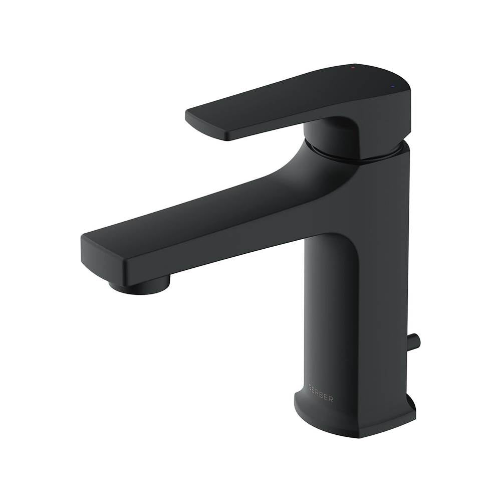 Gerber Plumbing - Tribune 1H Lavatory Faucet Single Hole Mount w/ 50/50 Pop-Up Drain 1.2gpm Satin Black - Satin Black