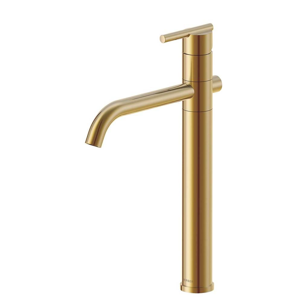 Gerber Plumbing - Parma 1H Vessel Filler Single Hole Mount w/ Metal Grid Strainer 1.2gpm Brushed Bronze - Brushed Bronze