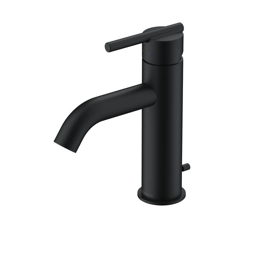 Gerber Plumbing - Parma 1H Lavatory Faucet w/ Metal Pop-Up Drain & Optional Deck Plate Included 1.2gpm Satin Black - Satin Black