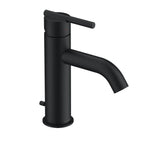 Parma 1H Lavatory Faucet w/ Metal Pop-Up Drain & Optional Deck Plate Included 1.2gpm Satin Black