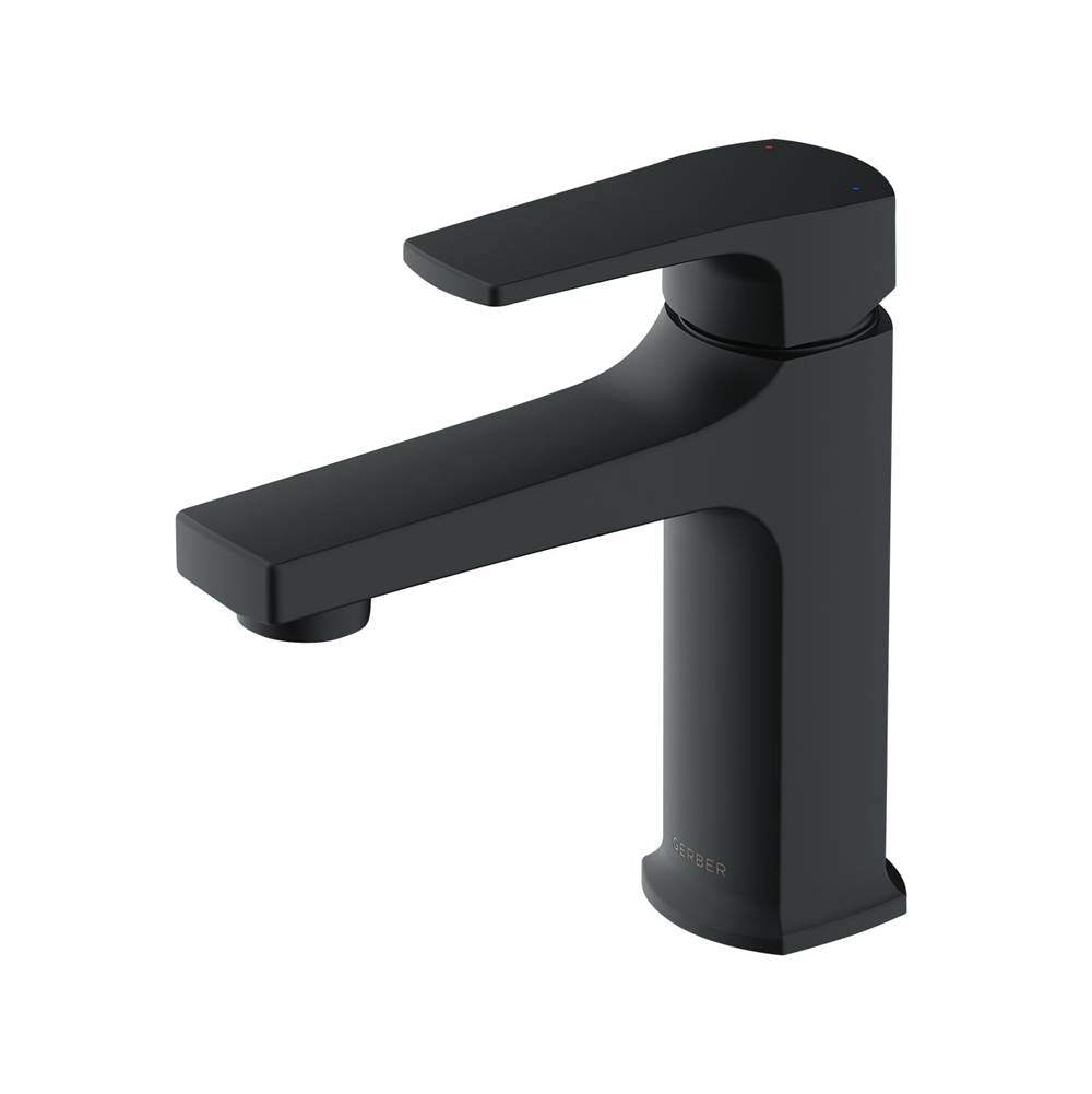 Gerber Plumbing - Tribune 1H Lavatory Faucet Single Hole Mount w/ Metal Touch Down Drain 1.2gpm Satin Black - Satin Black