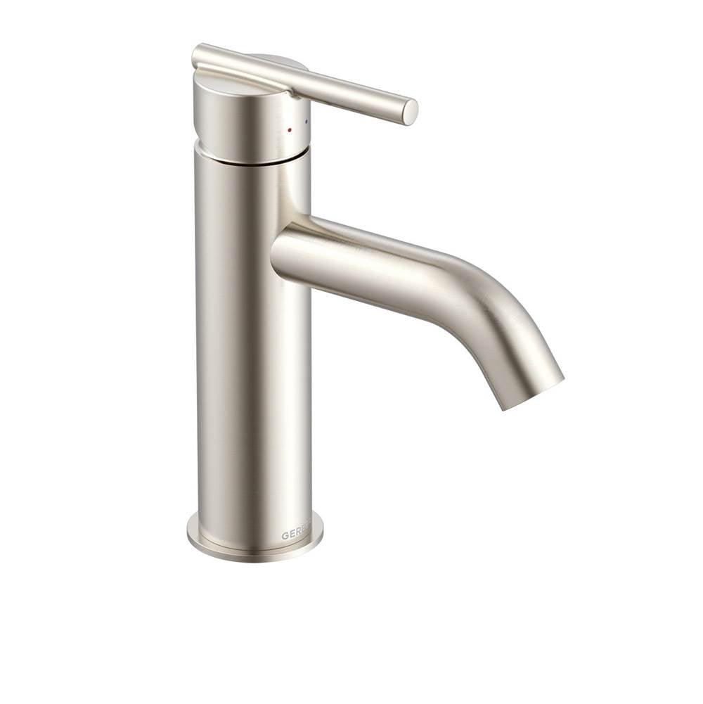 Parma 1H Lavatory Faucet w/ Metal Touch Down Drain & Optional Deck Plate Included 1.2gpm Brushed Nickel