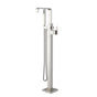 Gerber Plumbing - Square Floor Mount Tub Filler Trim Kit with Rectangular Handshower 1.75gpm Brushed Nickel - Brushed Nickel
