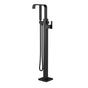 Gerber Plumbing - Square Floor Mount Tub Filler Trim Kit with Rectangular Handshower 1.75gpm Satin Black - Satin Black
