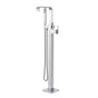 Gerber Plumbing - Square Floor Mount Tub Filler Trim Kit with Rectangular Handshower 1.75gpm Chrome - Chrome