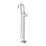 Gerber Plumbing - Contemporary Floor Mount Tub Filler Trim Kit with Showerstick Handshower 1.75gpm Chrome - Chrome