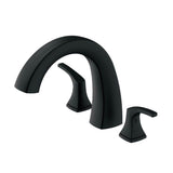 Gerber Plumbing - Vaughn 2H Roman Tub Trim Kit w/out Spray Satin Black - Satin Black