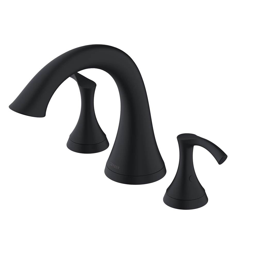 Gerber Plumbing - Antioch 2H Roman Tub Trim Kit w/out Spray Satin Black - Satin Black